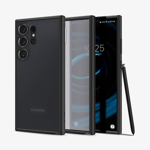 ACS07292 - Galaxy S24 Ultra Case Ultra Hybrid in Crystal Clear showing the back